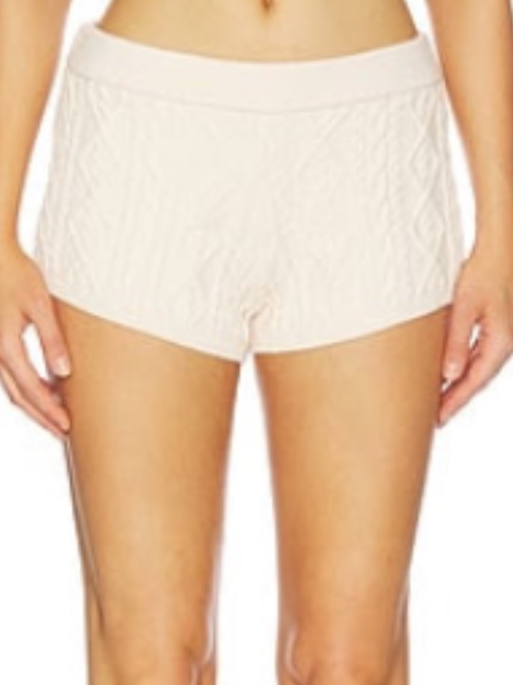 REVOLVE Quilted Boyshorts in Cream